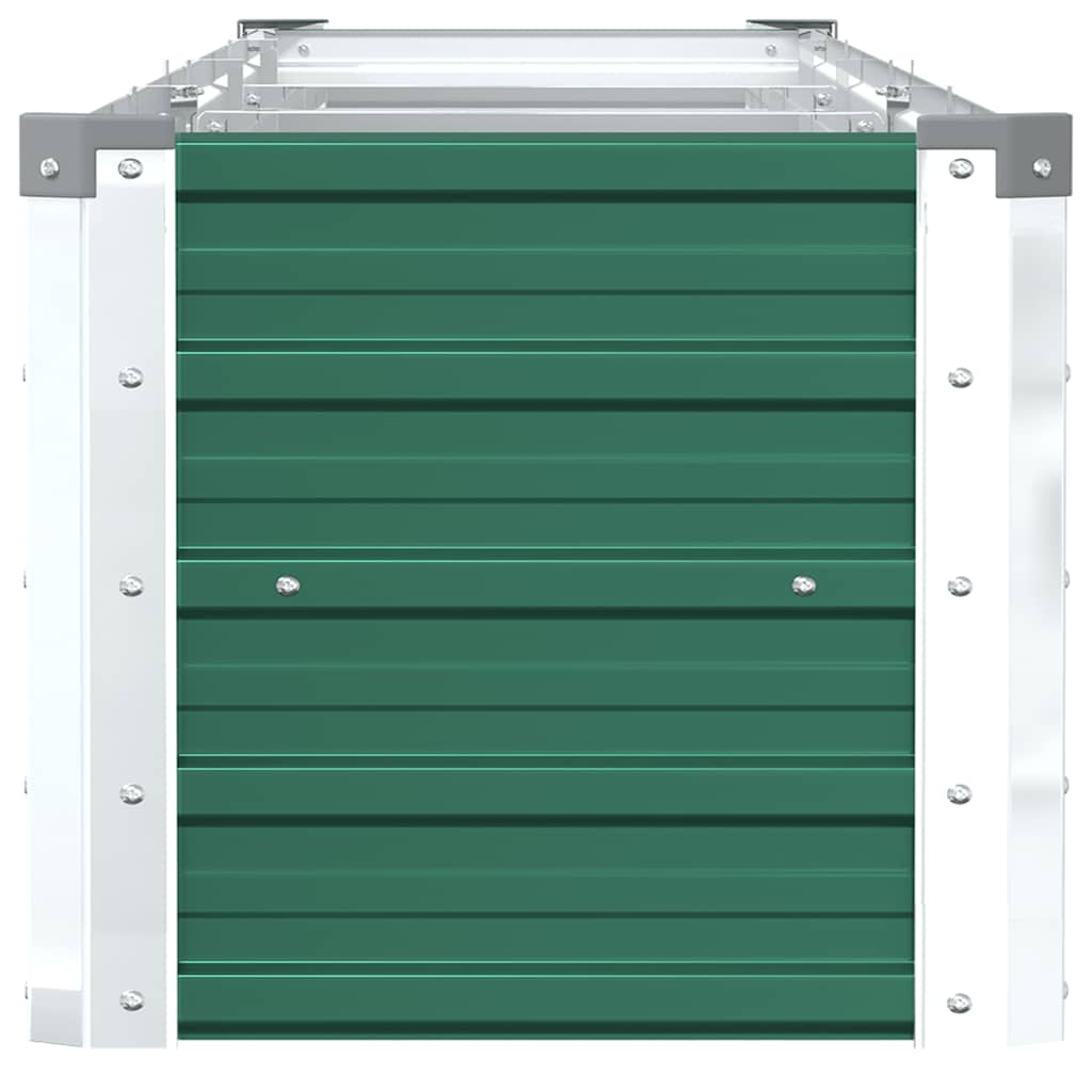 Letto Rialzato in Acciaio Zincato 320x40x45 cm Verde