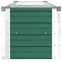 Letto Rialzato in Acciaio Zincato 320x40x45 cm Verde