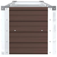 Letto Rialzato in Acciaio Zincato 320x40x45 cm Marrone 47054