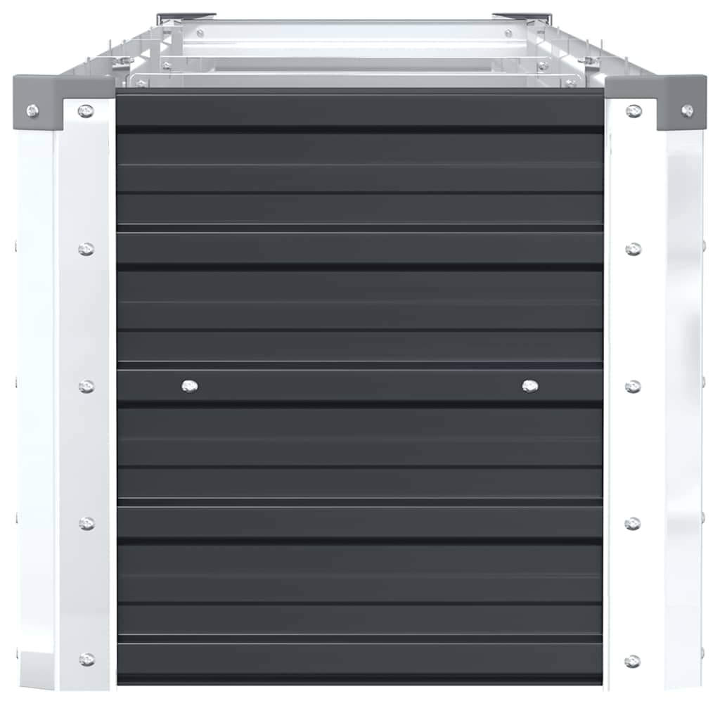 Letto Rialzato in Acciaio Zincato 320x40x45 cm Antracite 47055