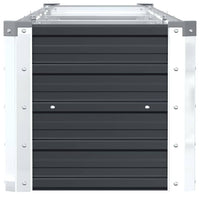 Letto Rialzato in Acciaio Zincato 320x40x45 cm Antracite 47055