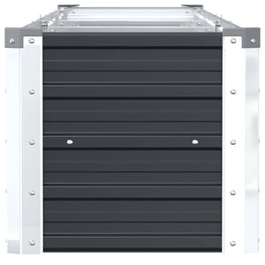 Letto Rialzato in Acciaio Zincato 320x40x45 cm Antracite 47055