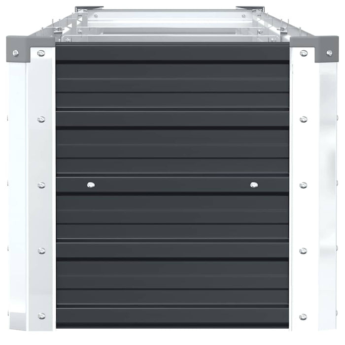 Letto Rialzato in Acciaio Zincato 320x40x45 cm Antracite 47055