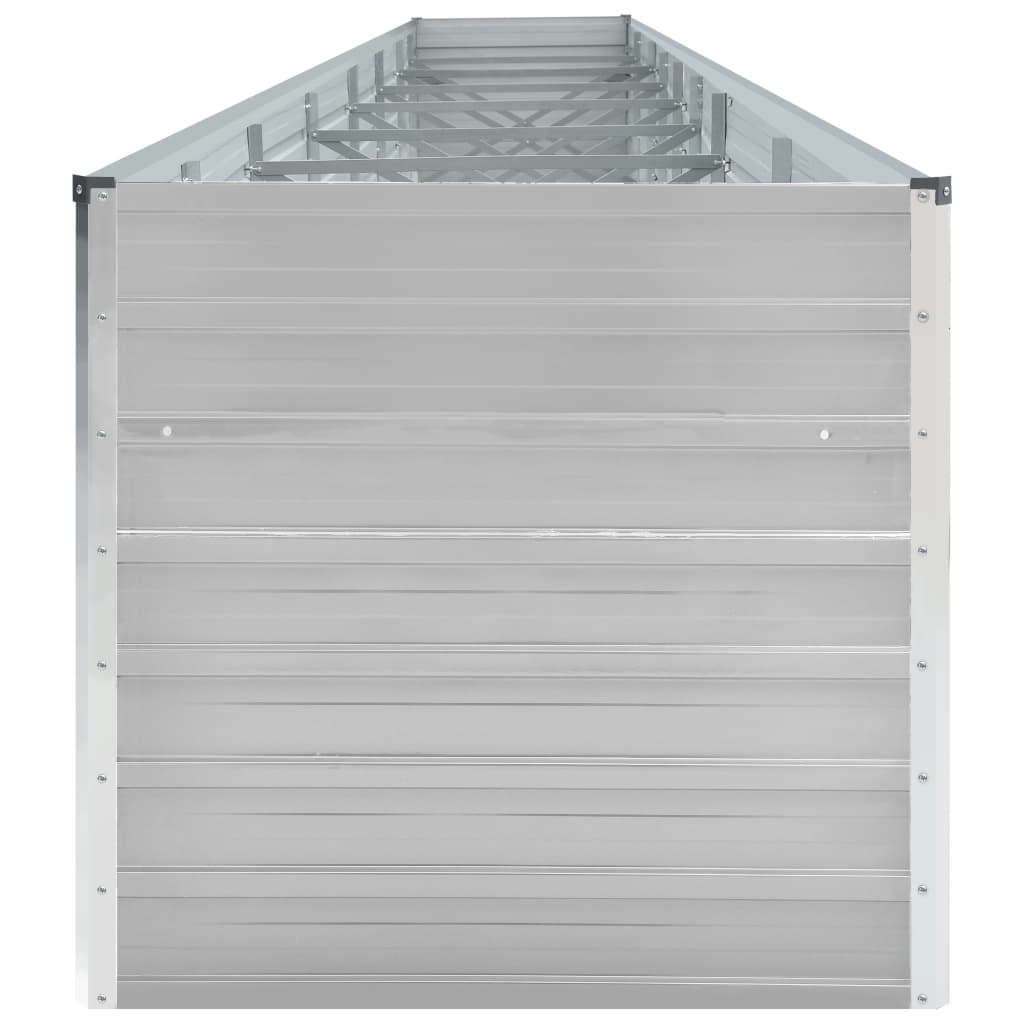 Fioriera rialzata piante fiori giardino acciaio zincato 600 x 80 x 45 cm grigio 02_0001131