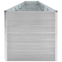 Fioriera rialzata piante fiori giardino acciaio zincato 600 x 80 x 45 cm grigio 02_0001131