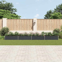 Letto Rialzato in Acciaio Zincato 600x80x45 cm Antracite 47075