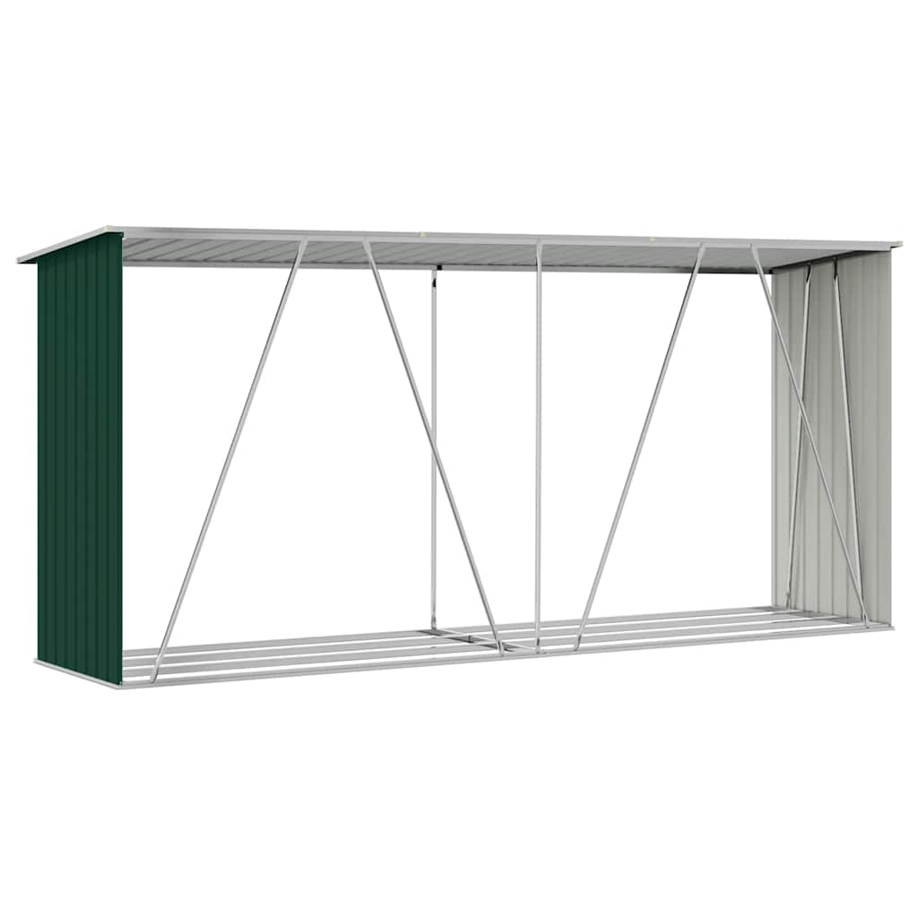 Capannone da Giardino in Acciaio Zincato 330x84x152cm Verde 47083