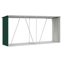 Capannone da Giardino in Acciaio Zincato 330x84x152cm Verde 47083
