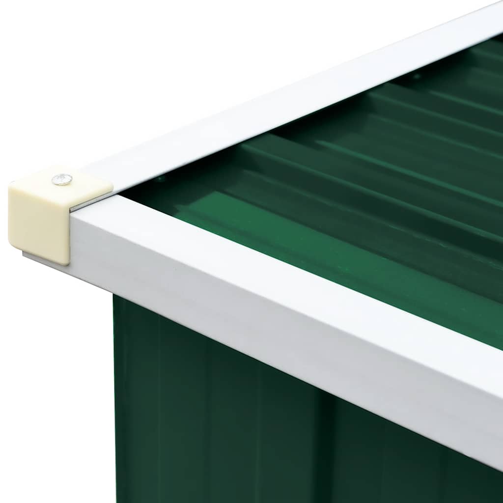 Capannone da Giardino in Acciaio Zincato 330x84x152cm Verde 47083