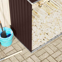 Capannone da Giardino in Acciaio Zincato 330x84x152cm Marrone 47084