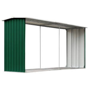 Capannone da Giardino in Acciaio Zincato 330x92x153cm Verde cod mxl 65591