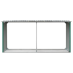 Capannone da Giardino in Acciaio Zincato 330x92x153cm Verde cod mxl 65591