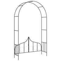 Arco da Giardino con Porta Nero 138x40x238 cm in Ferro  cod mxl 76445