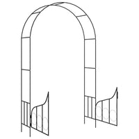 Arco da Giardino con Porta Nero 138x40x238 cm in Ferro  cod mxl 76445