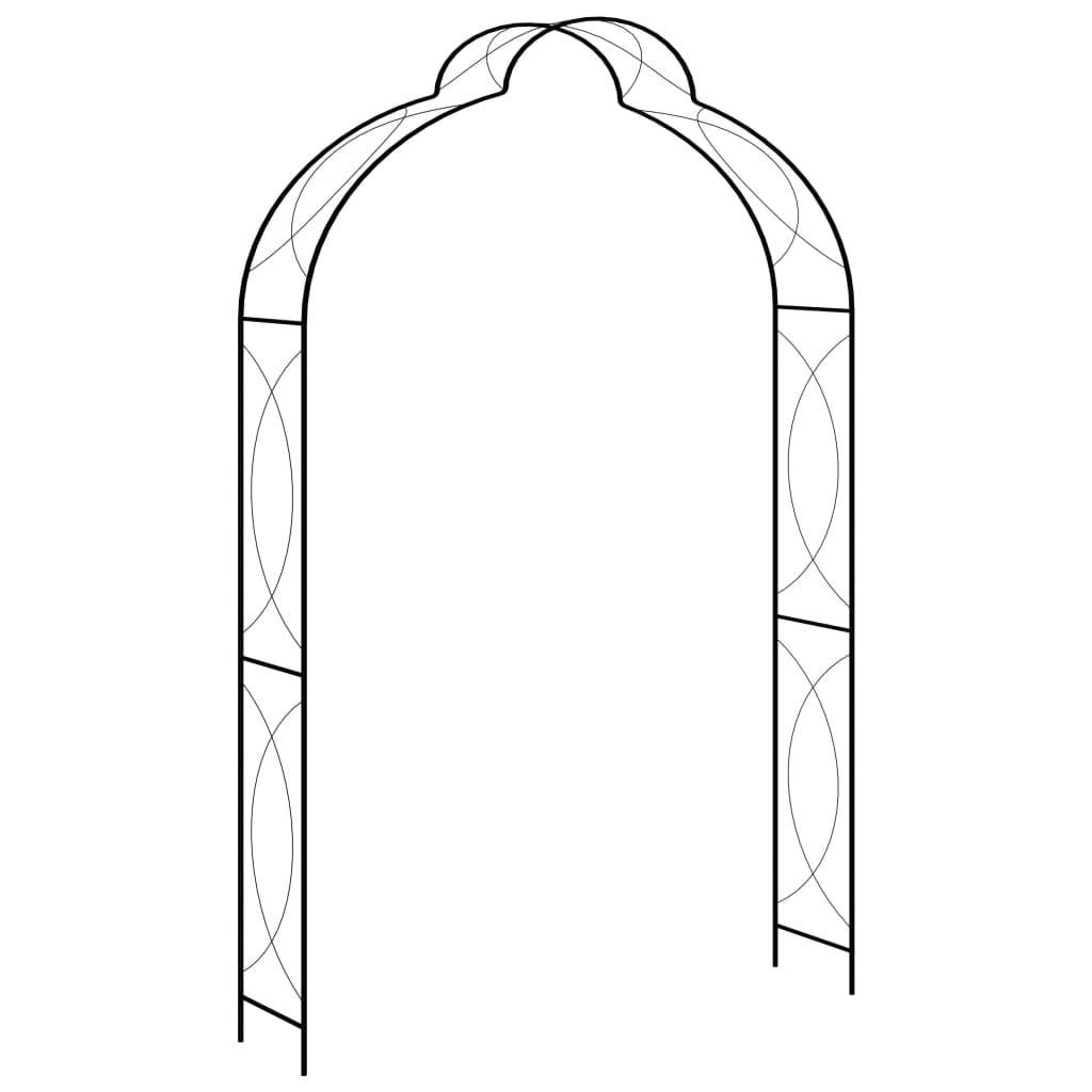 Arco da Giardino Nero 150x34x240 cm in Ferro cod mxl 97038