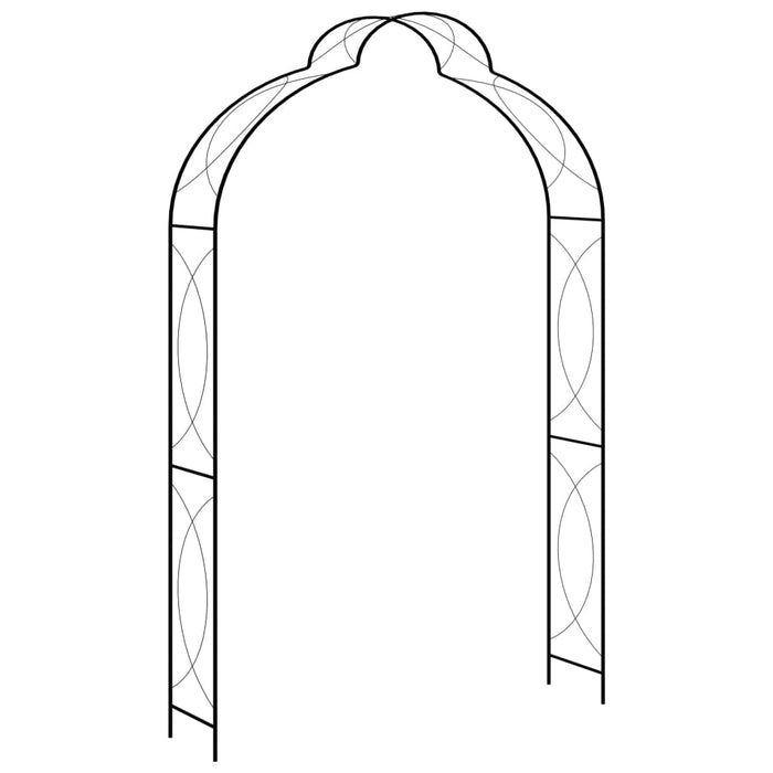 Arco da Giardino Nero 150x34x240 cm in Ferro cod mxl 97038