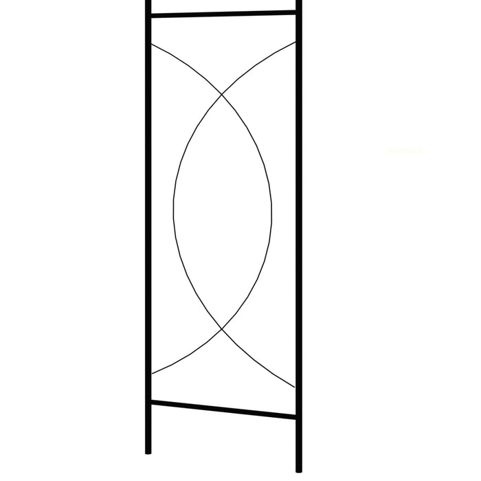 Arco da Giardino Nero 150x34x240 cm in Ferro 47095