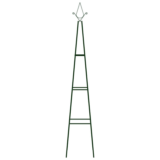 Supporti per Piante 2 pz Verde Scuro 35x35x195 cm in Ferro 47096