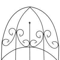 Supporti da Giardino per Piante 3 pz Neri 40x100 cm in Ferro 47098
