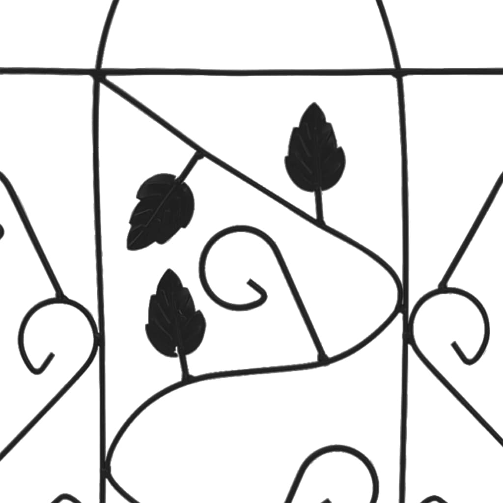 Supporti da Giardino per Piante 3 pz Neri 40x100 cm in Ferro 47099