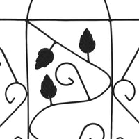 Supporti da Giardino per Piante 3 pz Neri 40x100 cm in Ferro 47099