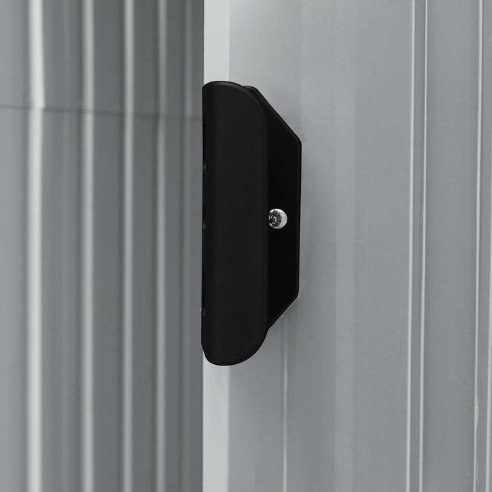 Capanno da Giardino con Scaffali Grigio 205x130x183 cm in Ferro 47103