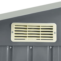 Capanno da Giardino con Scaffali Grigio 205x130x183 cm in Ferro cod mxl 65842