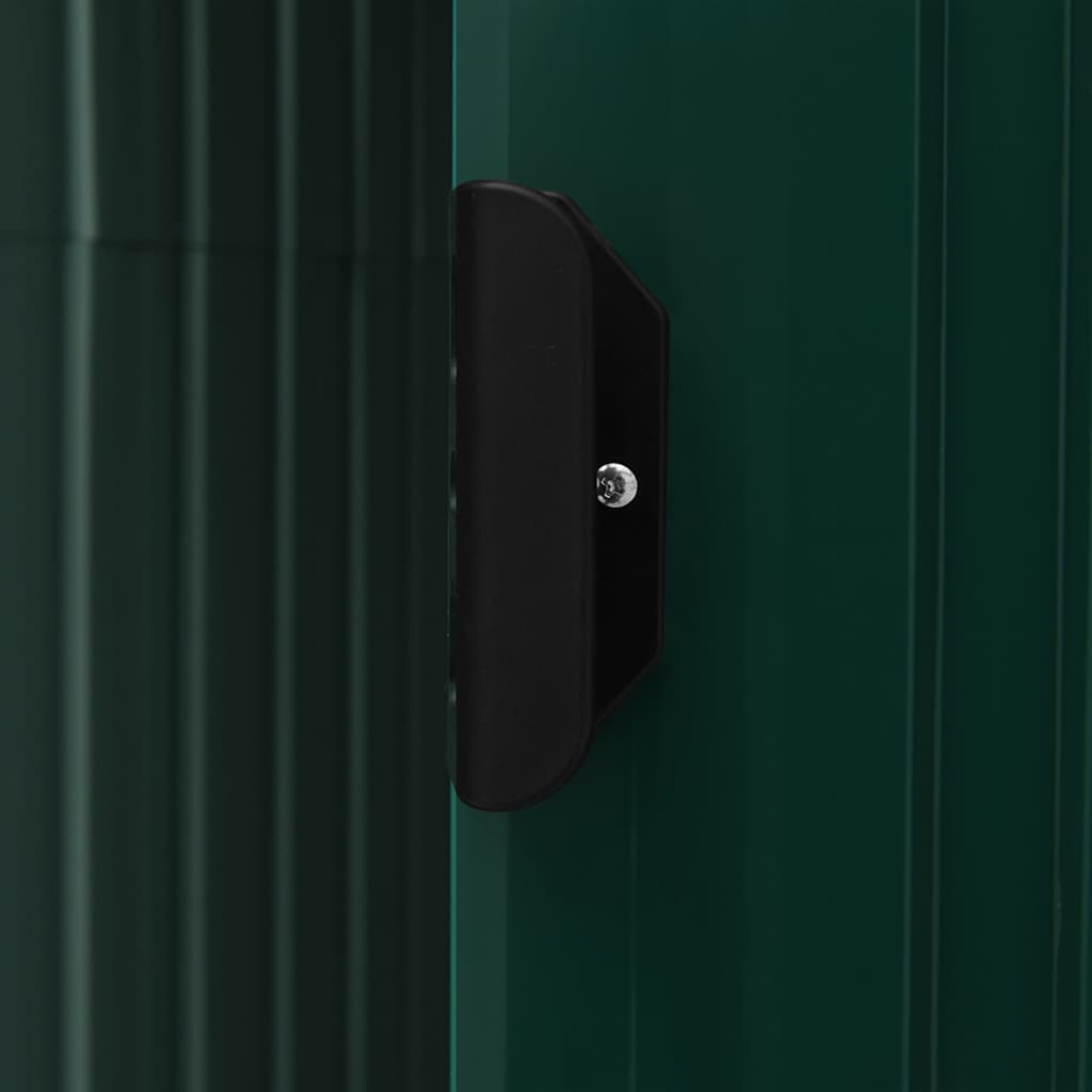 Capanno da Giardino con Scaffali Verde 205x130x183 cm in Ferro 47104