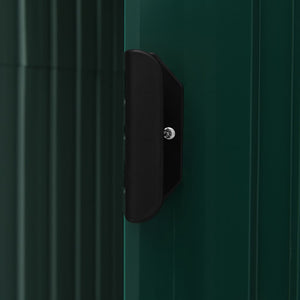 Capanno da Giardino con Scaffali Verde 205x130x183 cm in Ferro 47104