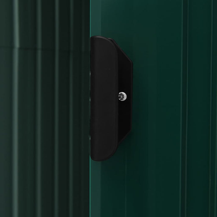 Capanno da Giardino con Scaffali Verde 205x130x183 cm in Ferro 47104