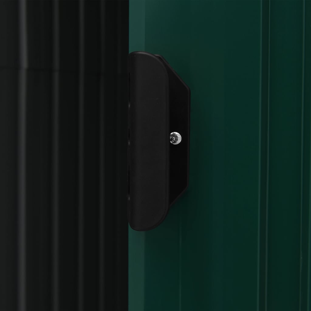 Capanno da Giardino con Scaffali Verde 205x130x183 cm in Ferro cod mxl 63954