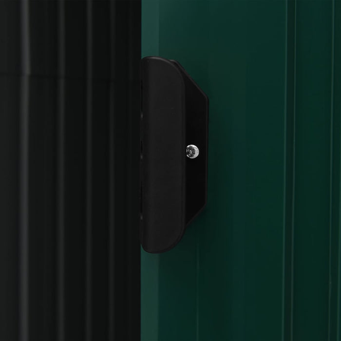 Capanno da Giardino con Scaffali Verde 205x130x183 cm in Ferro cod mxl 63954