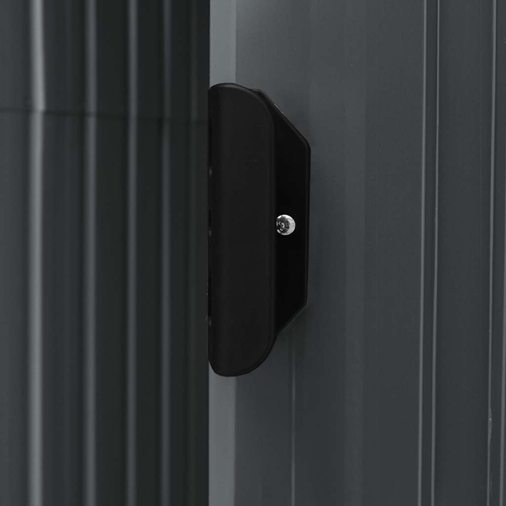 Capanno da Giardino con Scaffali Antracite 205x130x183 cm Ferro 47106