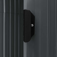 Capanno da Giardino con Scaffali Antracite 205x130x183 cm Ferro 47106