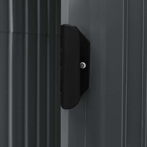 Capanno da Giardino con Scaffali Antracite 205x130x183 cm Ferro 47106