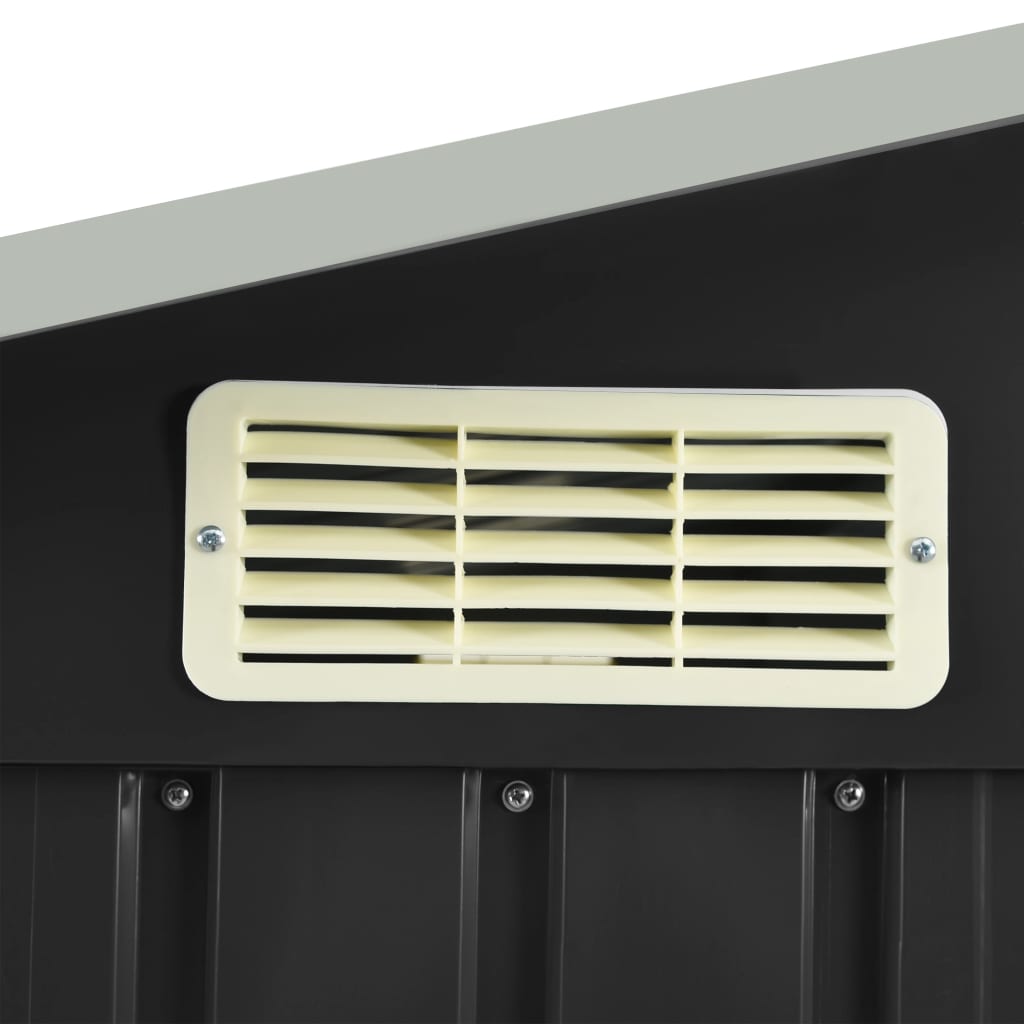 Casetta da giardino Casetta per cabina Capanno per la casa Casetta per esterni Casetta per attrezzi robusta con ripiano 205 x 130 x 183 cm Ferro grigio 02_0022222