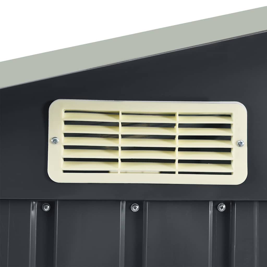 Capanno da Giardino con Scaffali Antracite 205x130x183 cm Ferro 47106