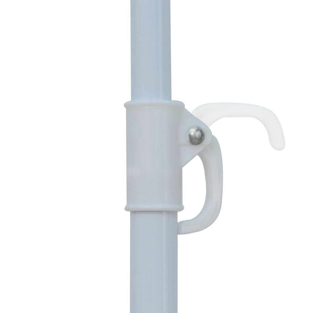 Ombrellone da Spiaggia Blu e Bianco 180 cm in Tessuto 47807