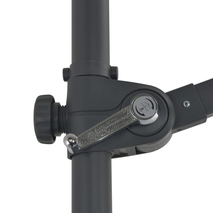 Ombrellone a Sbalzo con Palo in Acciaio 300 cm Nero da giardino cod mxl 29600