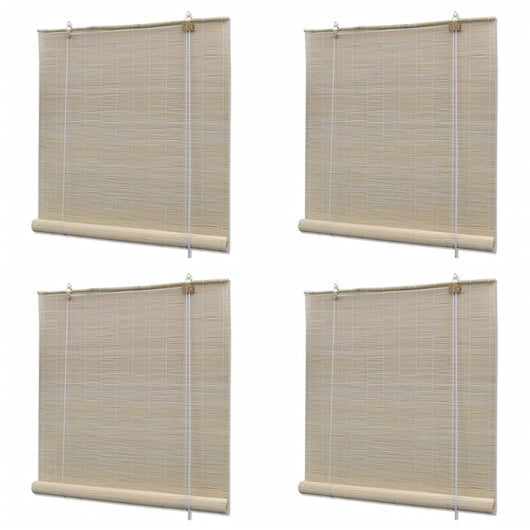 Tende Oscuranti in BambÃ¹ Naturale 4 pz 120 x 160 cm cod mxl 51159