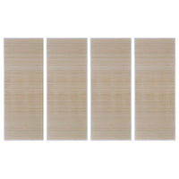 Tappeti Rettangolari in BambÃ¹ Naturale 4 pz 120x180 cm cod mxl 72883