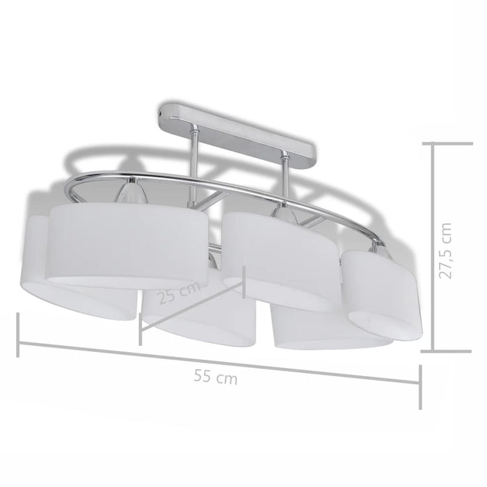 Lampade da Soffitto Ellissoidali 4 pz Paralume in Vetro E14 278761