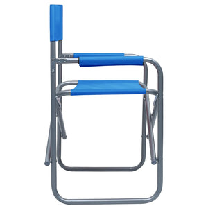 Sedie da Regista 2 pz in Acciaio Blu 47917