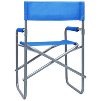 Sedie da Regista 2 pz in Acciaio Blu 47917