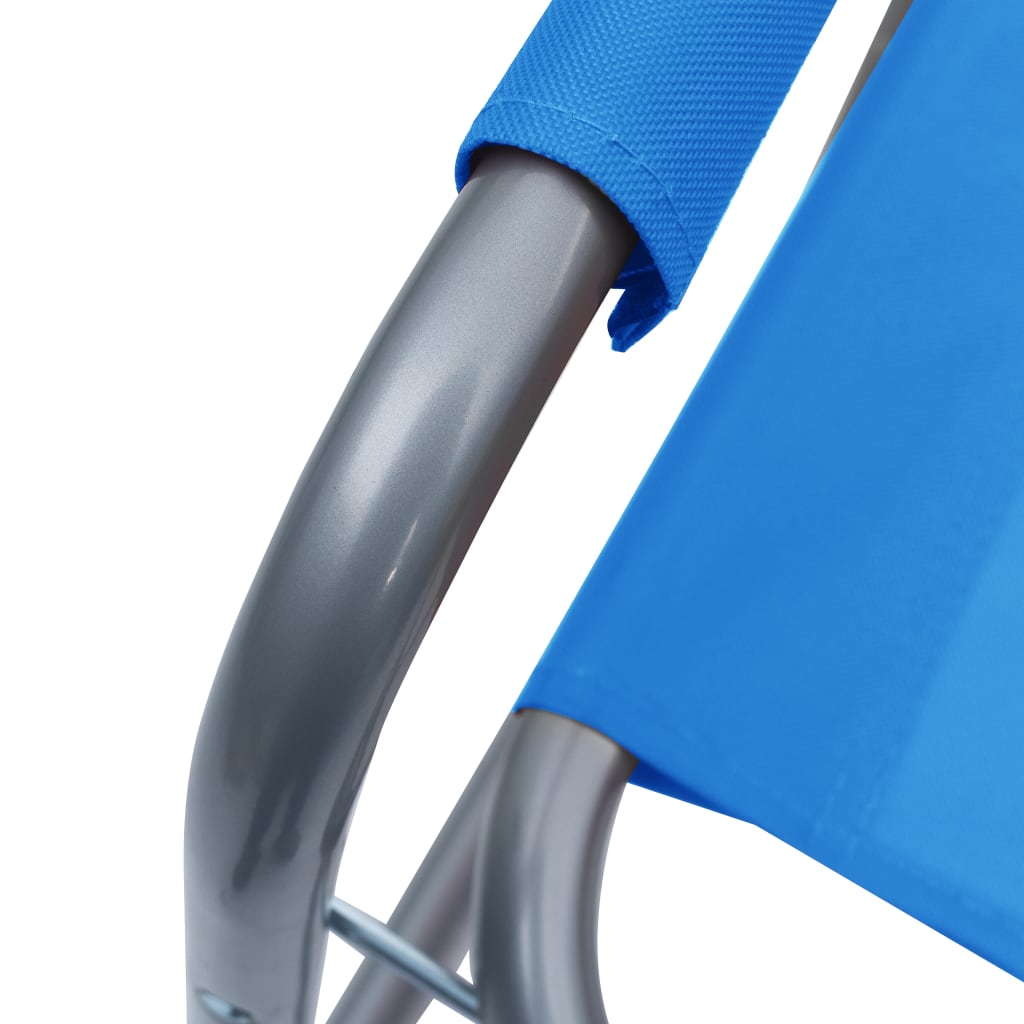 Sedie da Regista 2 pz in Acciaio Blu 47917