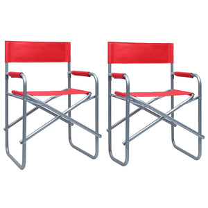 Sedie da Regista 2 pz in Acciaio Rosse cod mxl 106981