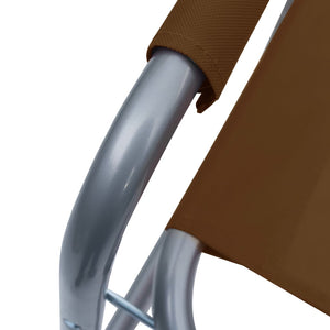 Sedie da Regista 2 pz in Acciaio Marroni 47921