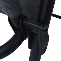 Sedie da Giardino Pieghevoli 2 pz in Textilene Grigie 47922