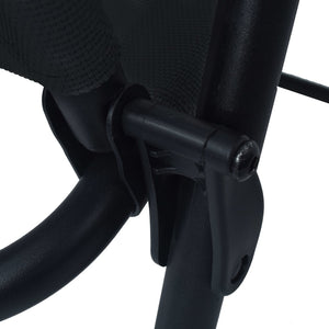 Sedie da Giardino Pieghevoli 2 pz in Textilene Nere 47923