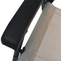 Sedie da Giardino Pieghevoli 2 pz in Textilene Grigio Talpa 47925